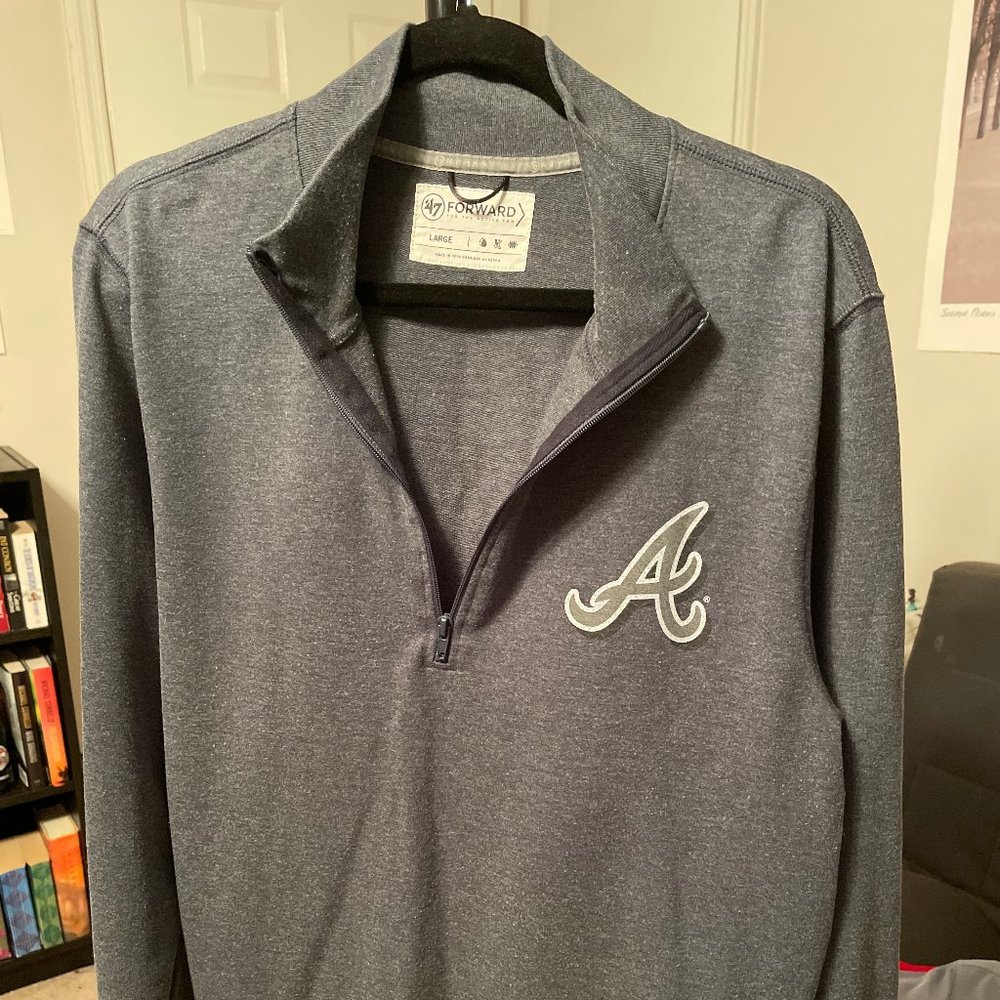 '47 Forward Atlanta Braves Quarter-Zip Pullover Sweater/Jacket
